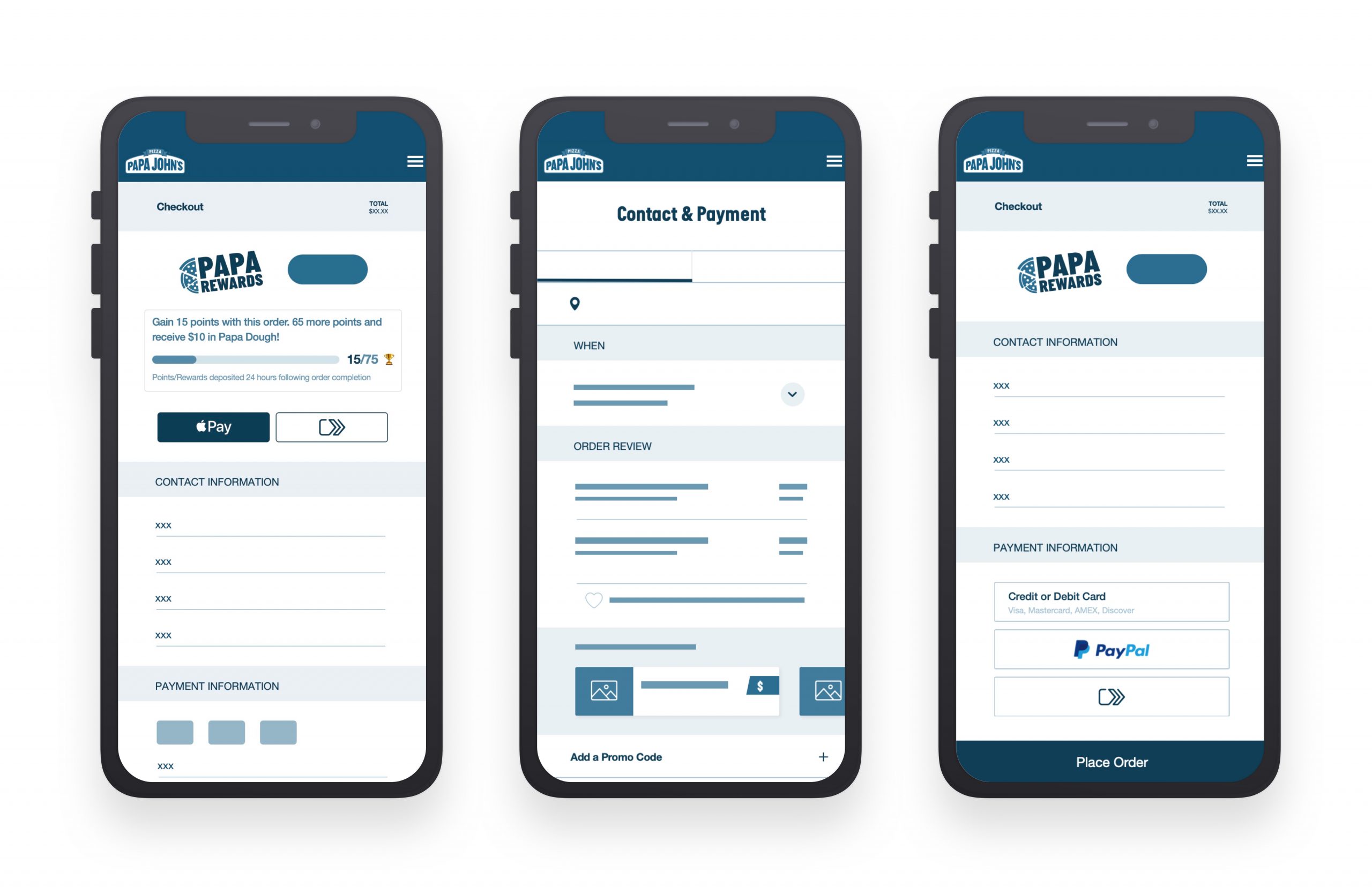 payment wireframe